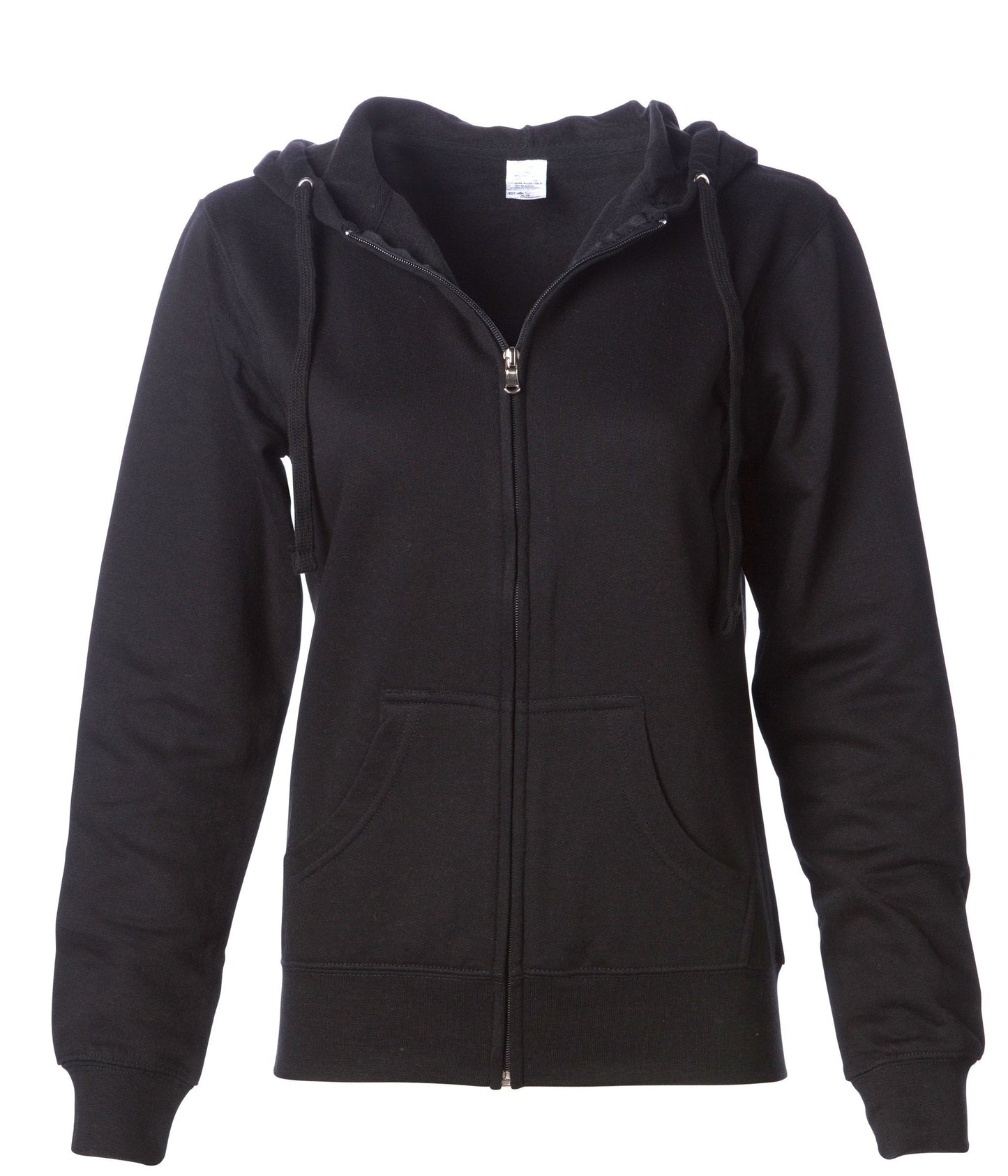 SS650Z - Lightweight Zip Hooded Sweatshirt Black BASIC FLEECE INDEPENDENT ss SS650 sss STANDARD SUPPLY WOMEN ZIPS