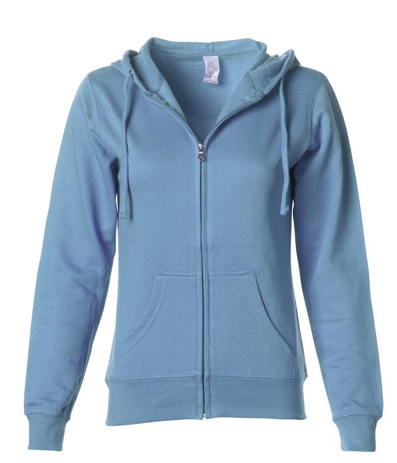 SS650Z - Lightweight Zip Hooded Sweatshirt Misty Blue / XS