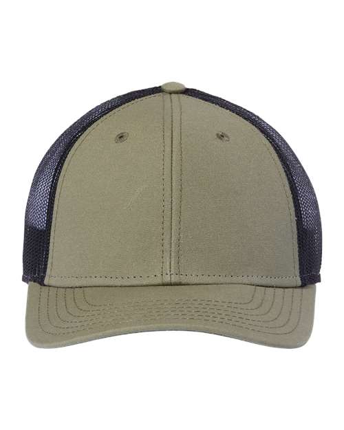 Sustainable Recy Three Trucker Cap - Olive/ Black