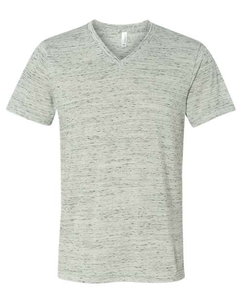 Textured Jersey V-Neck Tee White Marble BELLA + CANVAS T-Shirts