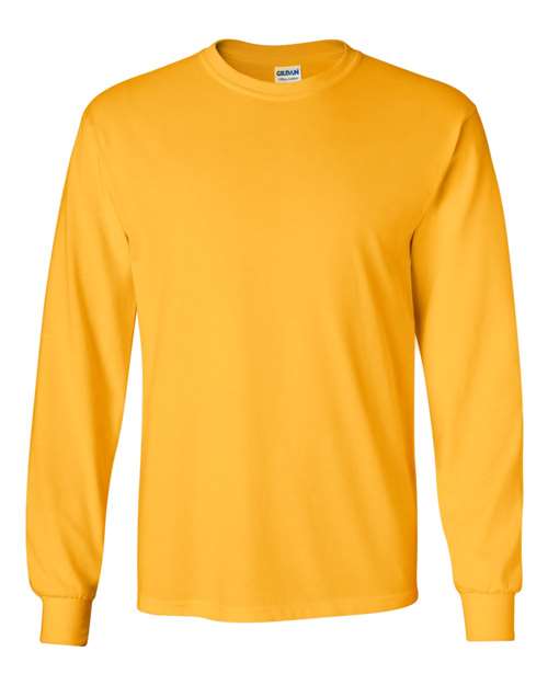 Ultra Cotton® Long Sleeve T-Shirt - Gold Gold Gildan T-Shirts - Long Sleeve