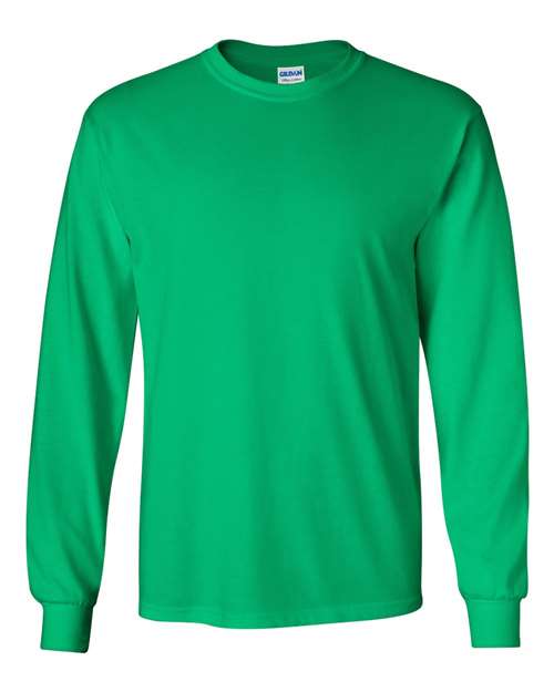 Ultra Cotton® Long Sleeve T-Shirt - Irish Green Irish Green Gildan T-Shirts - Long Sleeve