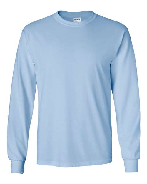 Ultra Cotton® Long Sleeve T-Shirt - Light Blue Light Blue Gildan T-Shirts - Long Sleeve