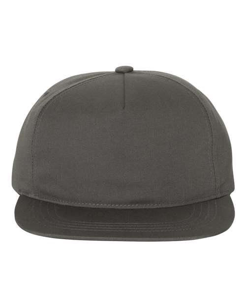 Unstructured Five - Panel Snapback Cap - Charcoal