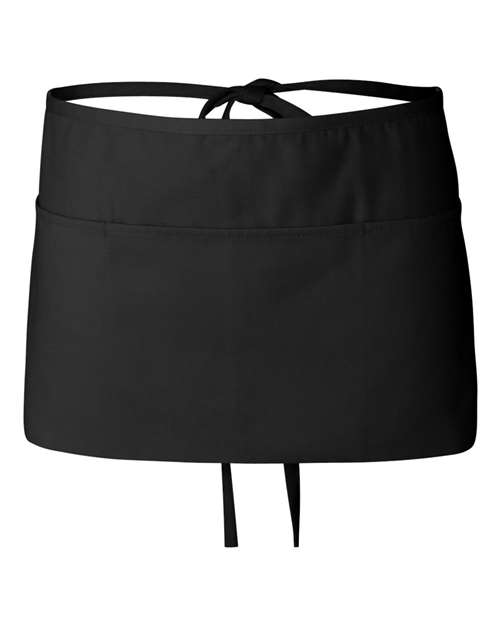 Waist Apron with Pockets - Black / One Size