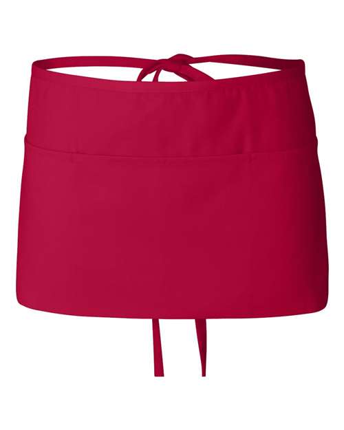 Waist Apron with Pockets - Red / One Size