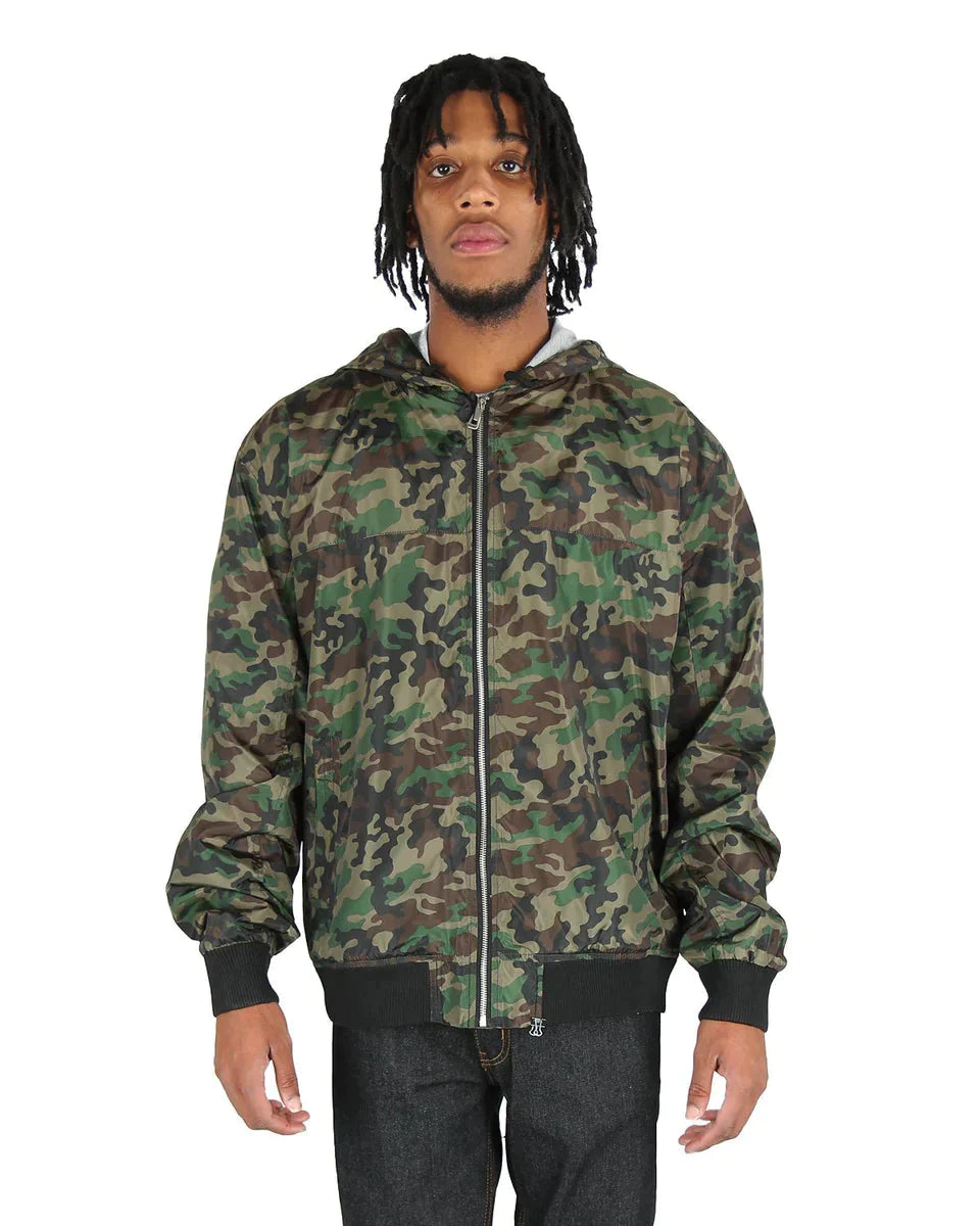 Windbreaker Jacket - Camo Green / XS Coats & Jackets