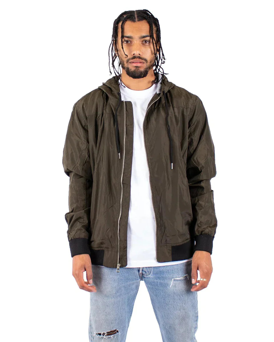 Windbreaker Jacket - Olive / XS Coats & Jackets