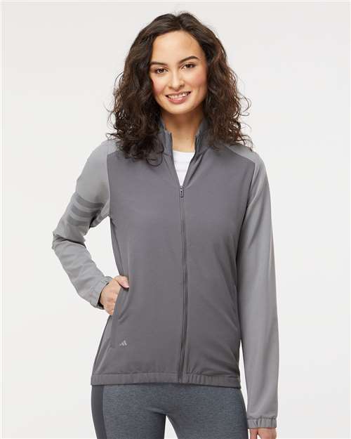 Women’s 3 - Stripes Full - Zip Jacket - Grey Five/ Three