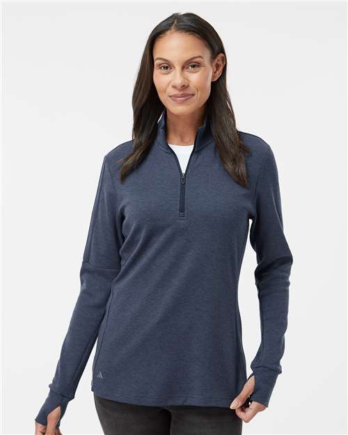 Women’s 3 - Stripes Quarter - Zip Sweater - Collegiate