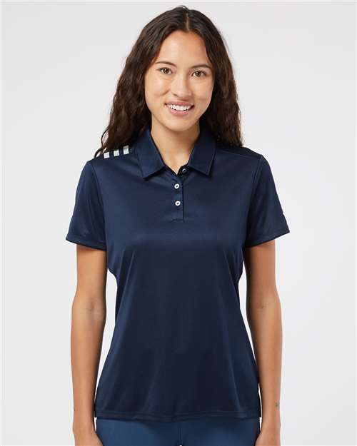 Women’s 3 - Stripes Shoulder Polo - Collegiate Navy/