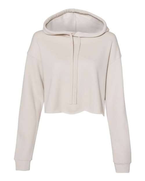 Women's Crop Fleece Hoodie Heather Dust BELLA + CANVAS Fleece