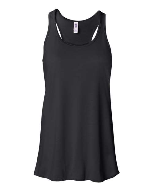 Women's Flowy Racerback Tank Black BELLA + CANVAS T-Shirts