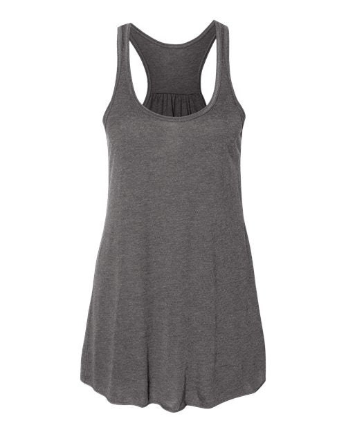 Women's Flowy Racerback Tank Dark Grey Heather BELLA + CANVAS T-Shirts