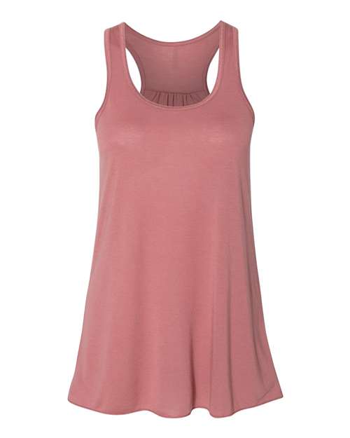 Women's Flowy Racerback Tank Mauve BELLA + CANVAS T-Shirts