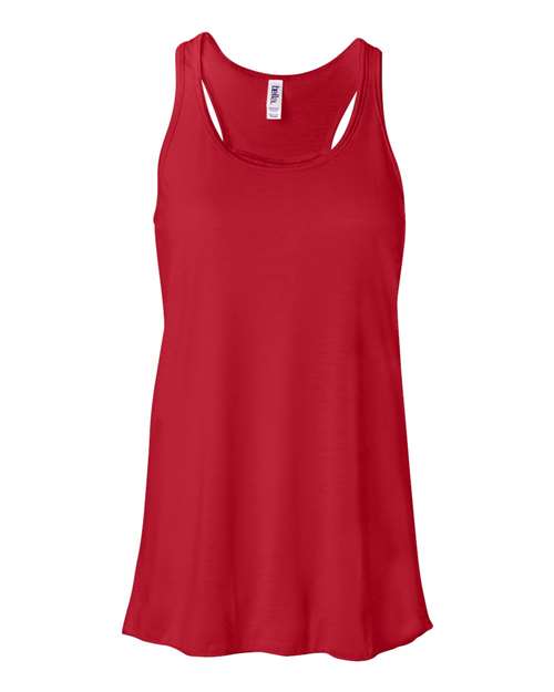 Women's Flowy Racerback Tank Red BELLA + CANVAS T-Shirts