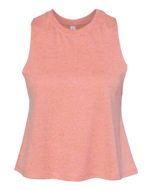 Women’s Racerback Crop Tank - Heather Sunset / S