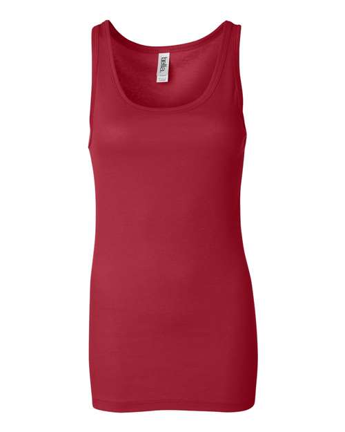 Women's Sheer Mini Rib Tank Red XL BELLA + CANVAS T-Shirts