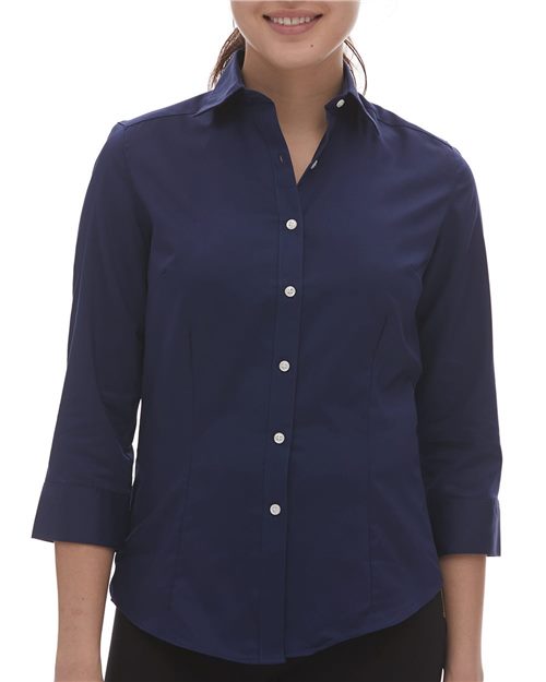 Women’s Three - Quarter Sleeve Baby Twill Dress Shirt