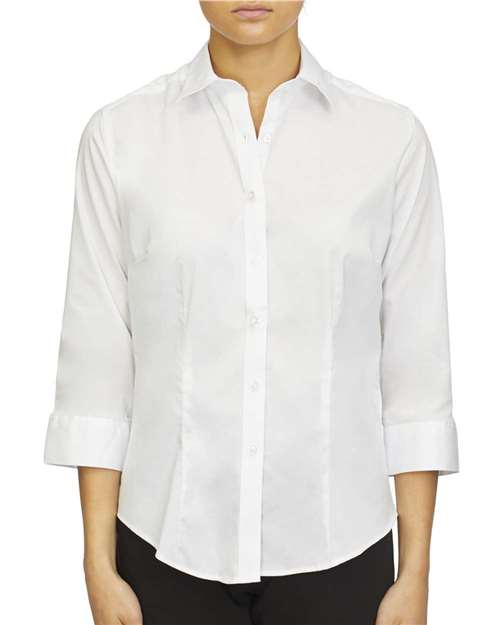 Women’s Three - Quarter Sleeve Twill Shirt - White / XS